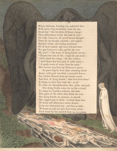 Pensieri notturni di Young, Pagina 54, La valle della morte! Quella valle cimmeriana silenziosa da William Blake